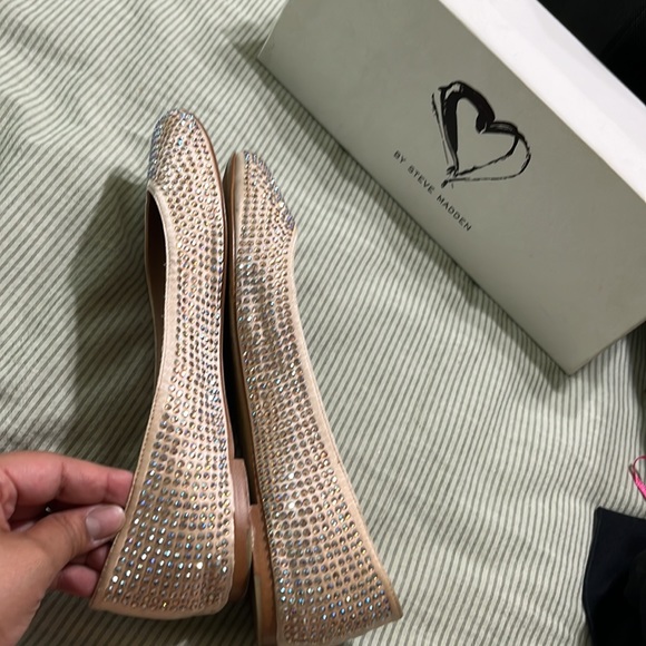 Steve Madden pink blush I-dreemy sparkly flats - Picture 6 of 7